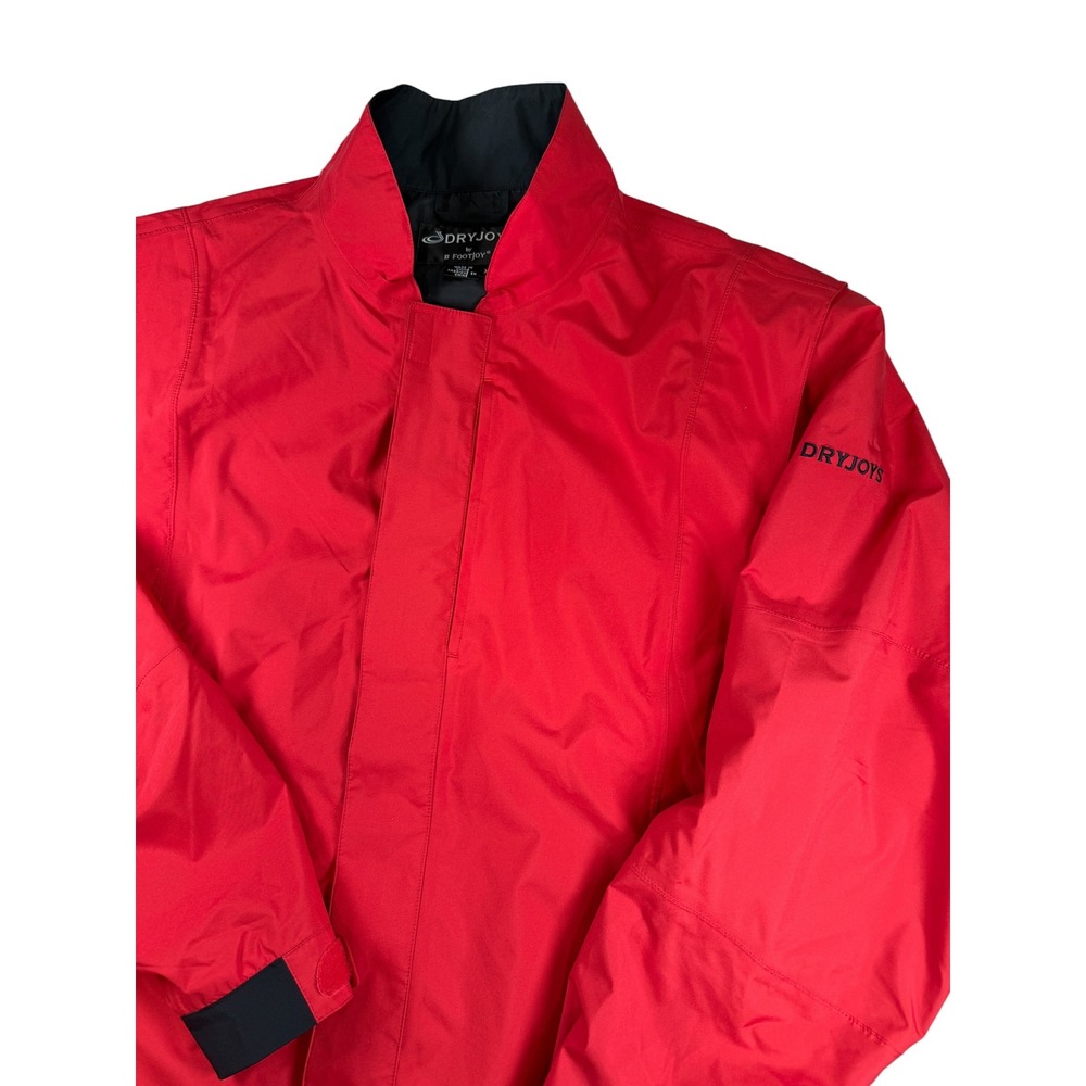 FootJoy DryJoys Mens XL Red Black Waterproof Full Zip Golf Rain Jacket